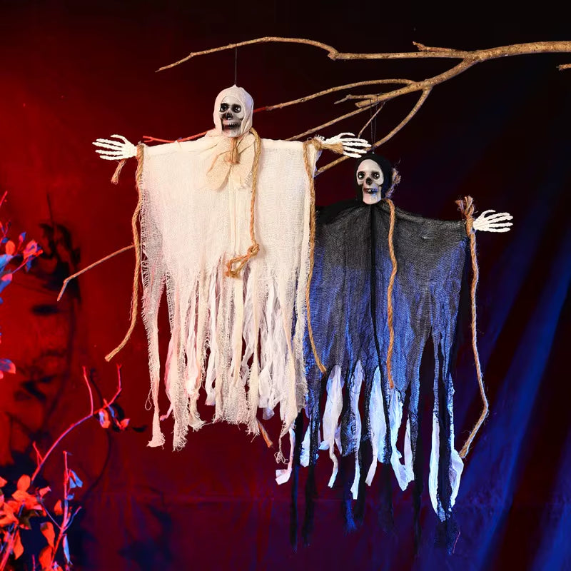 Hanging Skeleton Ghost Decoration