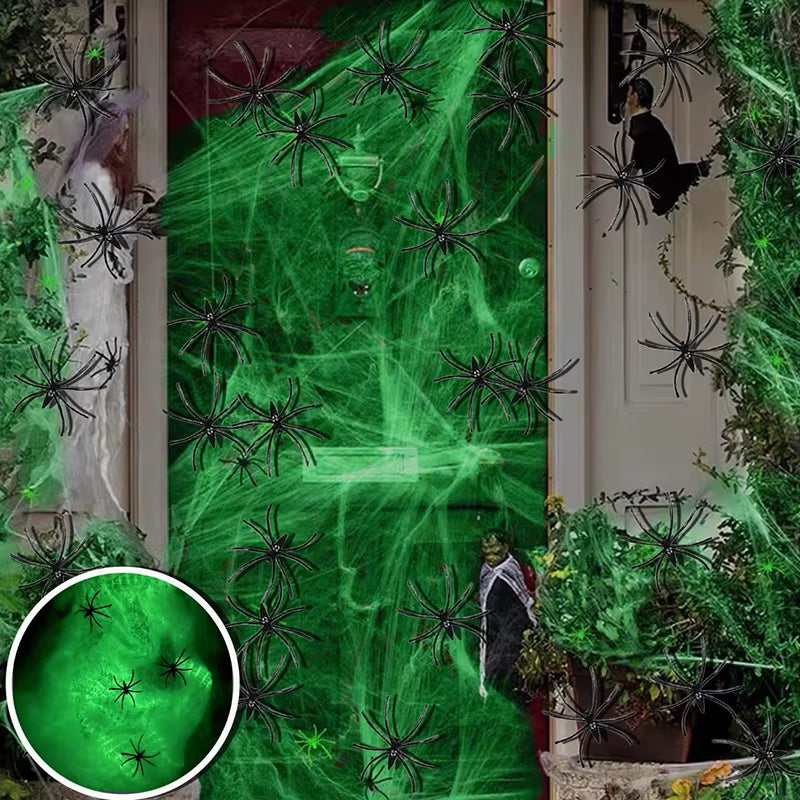 Glow in the Dark Cobweb Decorations