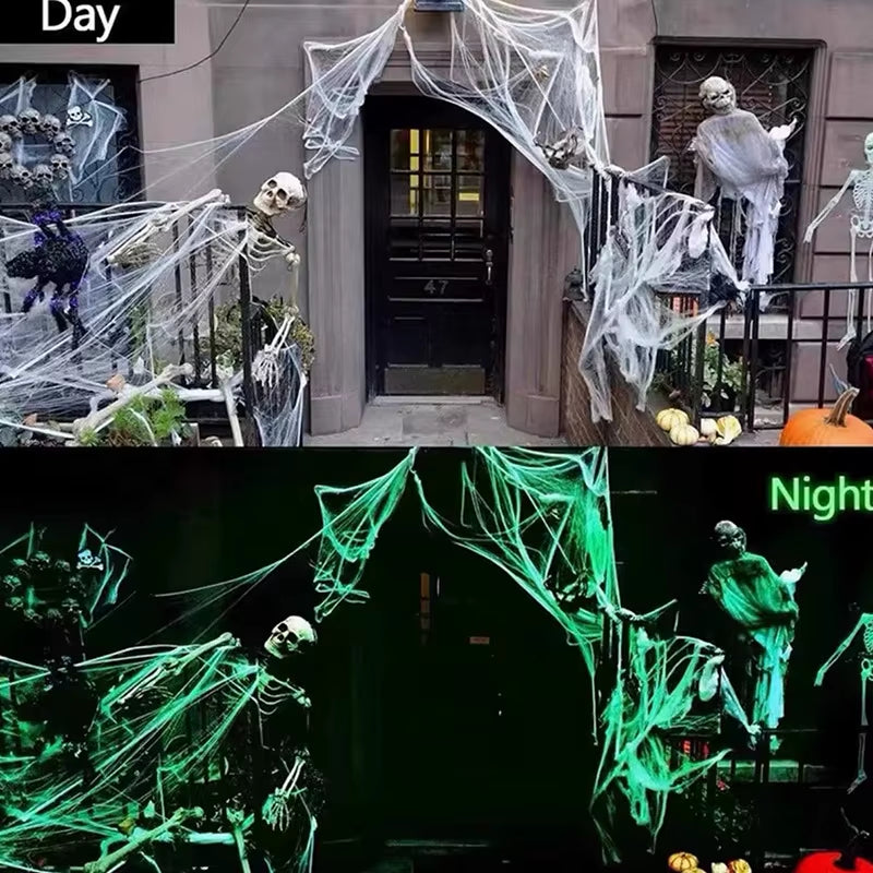 Glow in the Dark Cobweb Decorations