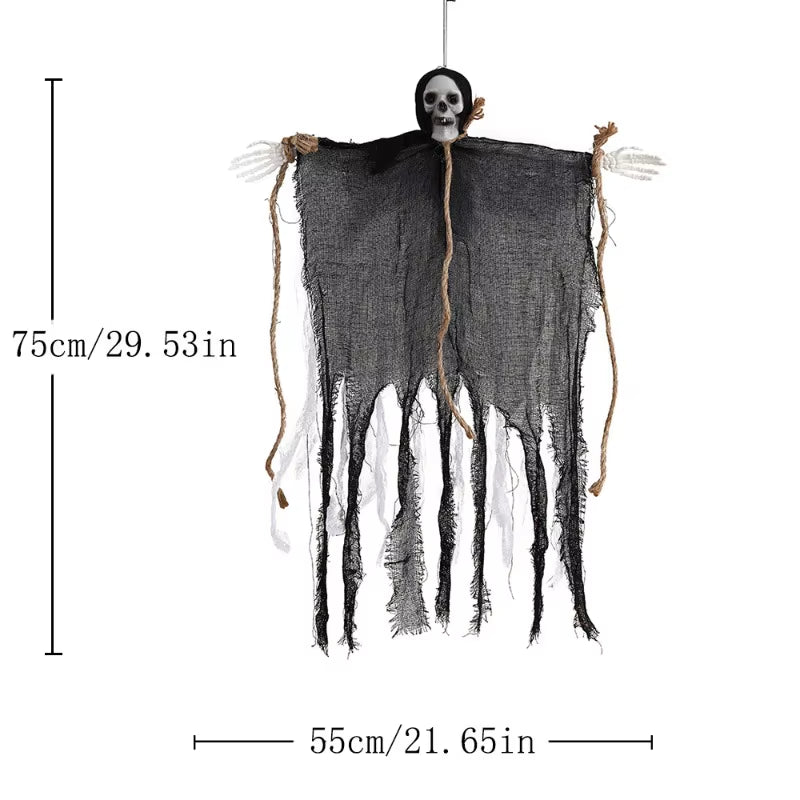 Hanging Skeleton Ghost Decoration