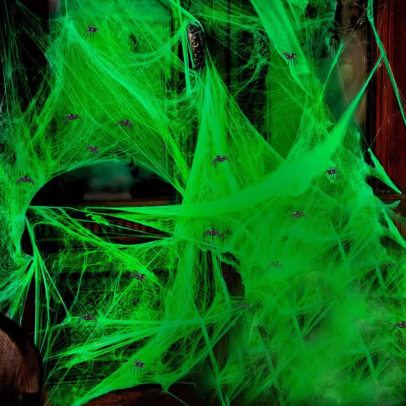 Glow in the Dark Cobweb Decorations