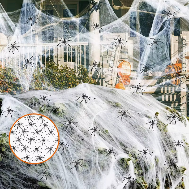 Glow in the Dark Cobweb Decorations