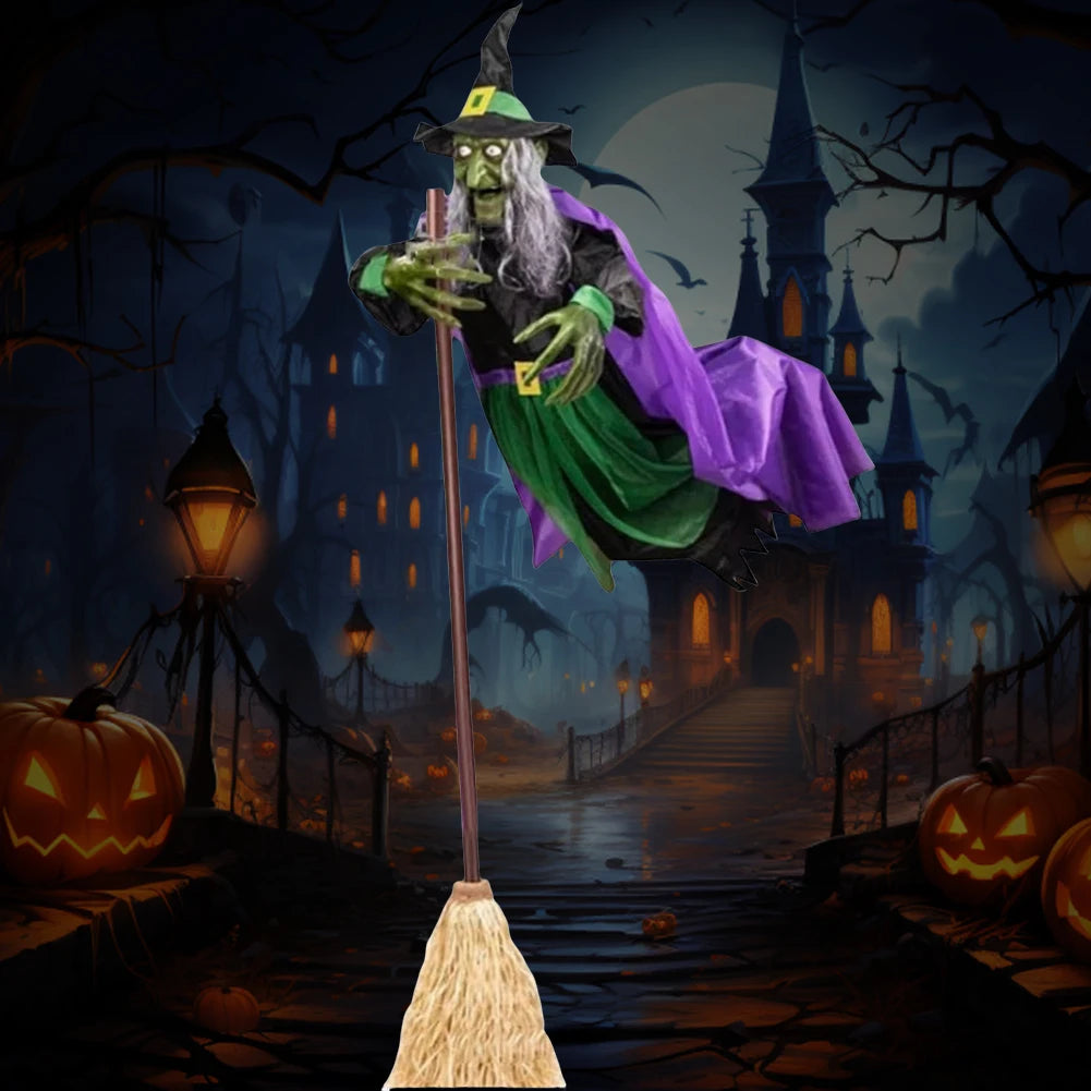 Life Size Levitating Halloween Witch Decoration
