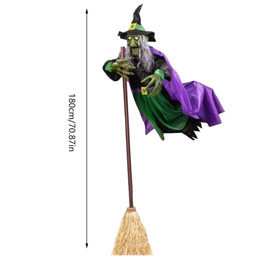 Life Size Levitating Halloween Witch Decoration