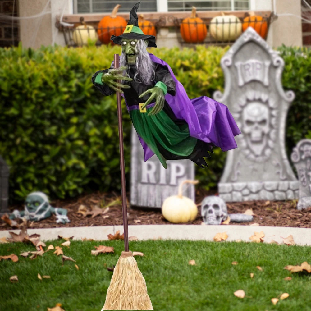 Life Size Levitating Halloween Witch Decoration