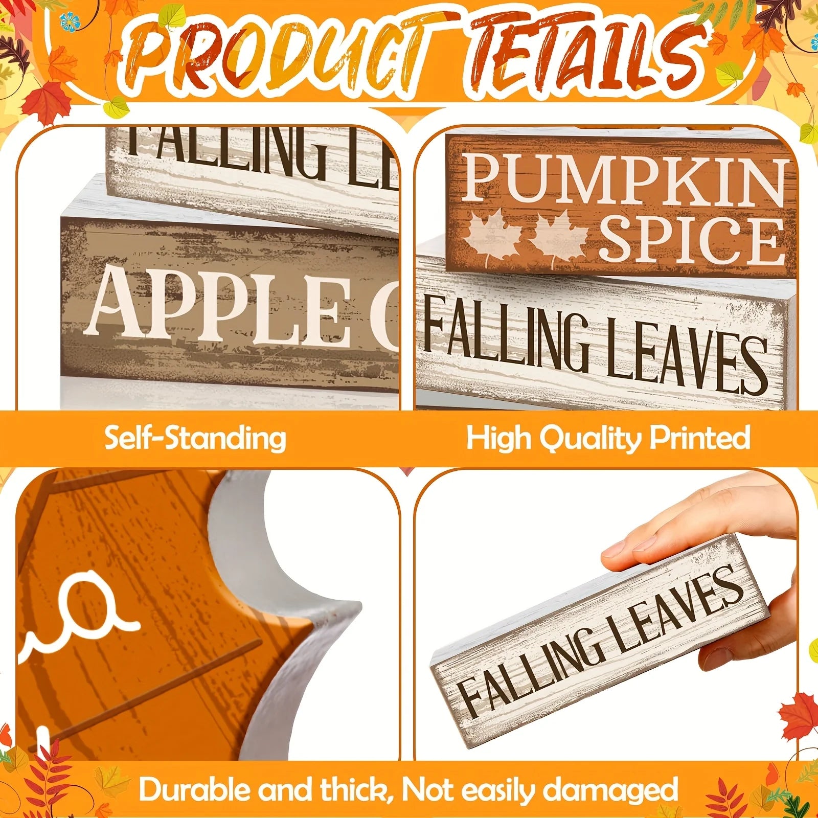 Fall Tabletop Block Decor