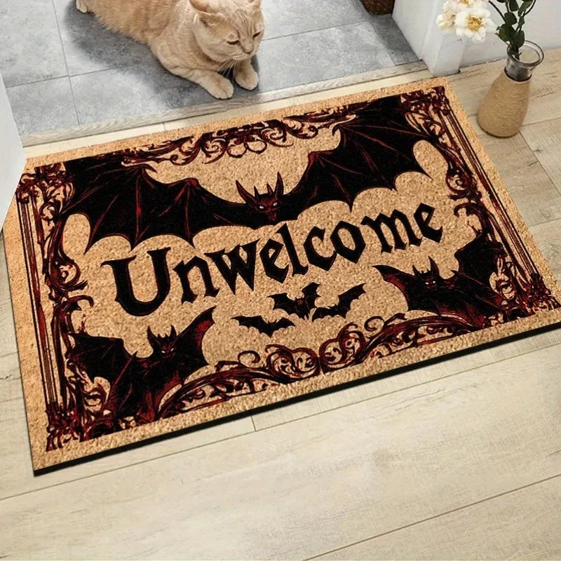 Unwelcome Halloween Door Mat 