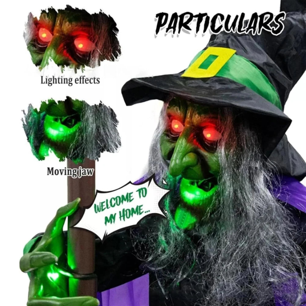 Life Size Levitating Halloween Witch Decoration
