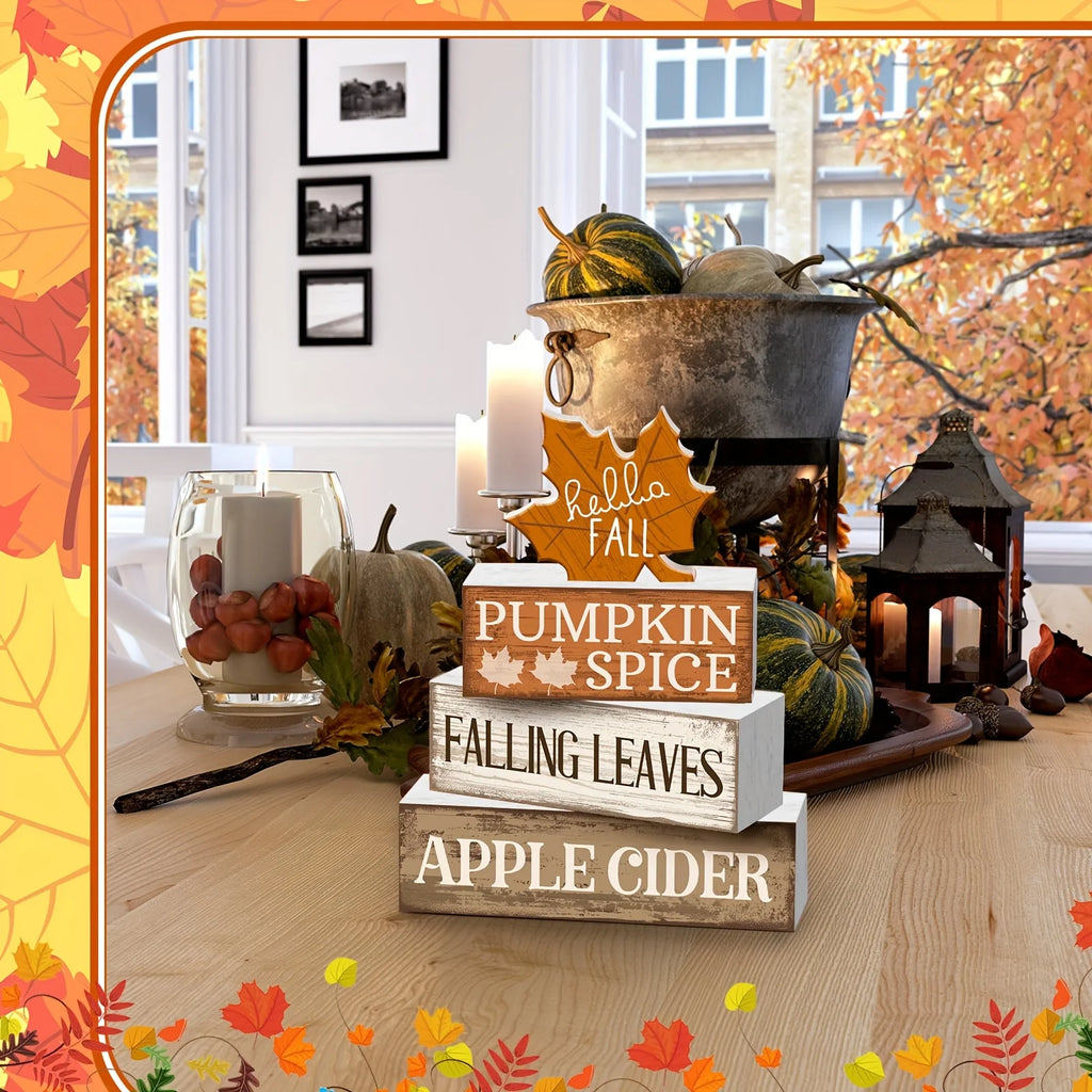 Fall Tabletop Block Decor