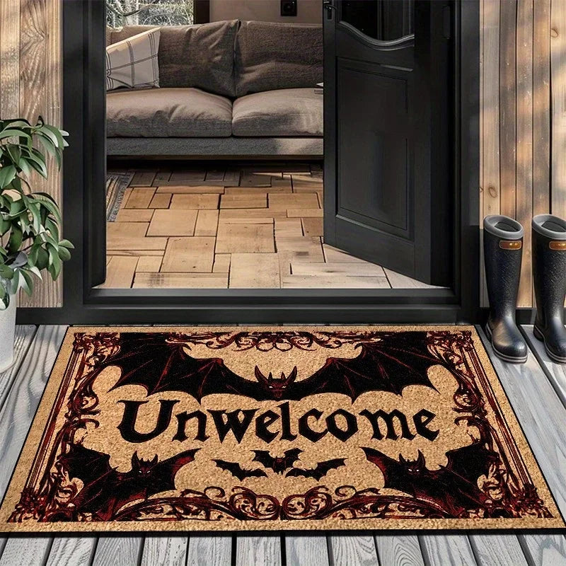 Unwelcome Halloween Door Mat 