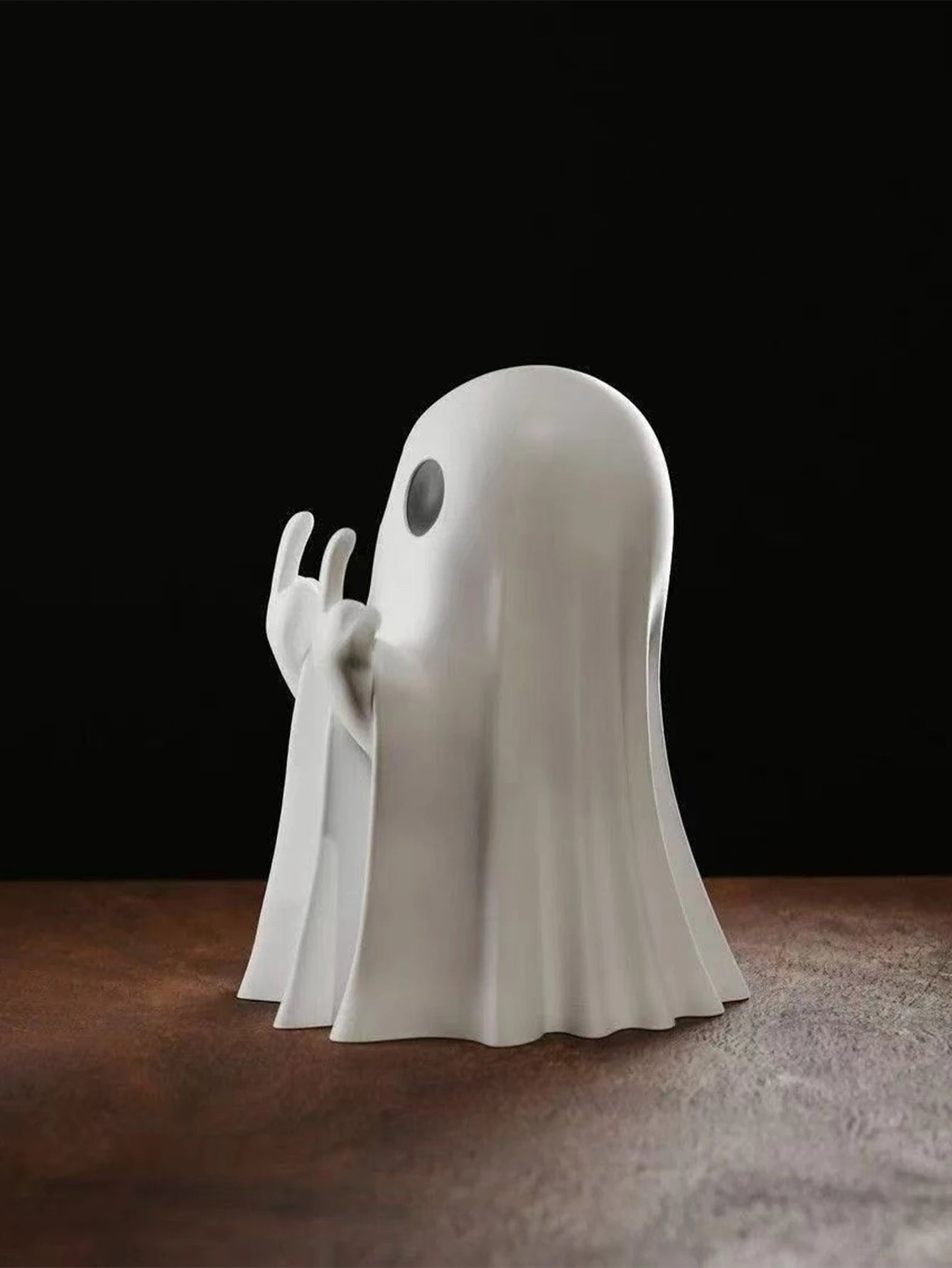 Cute Middle Finger Ghost Statue