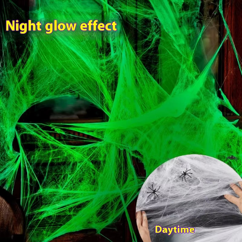 Glow in the Dark Cobweb Decorations