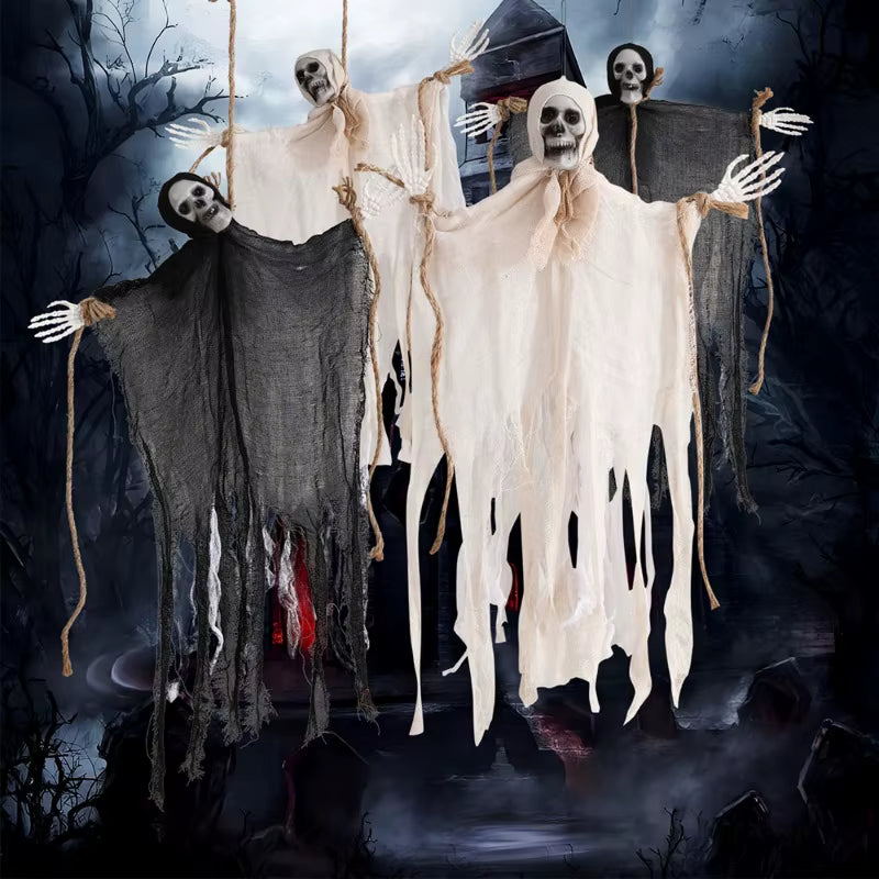Hanging Skeleton Ghost Decoration