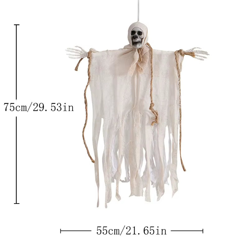 Hanging Skeleton Ghost Decoration