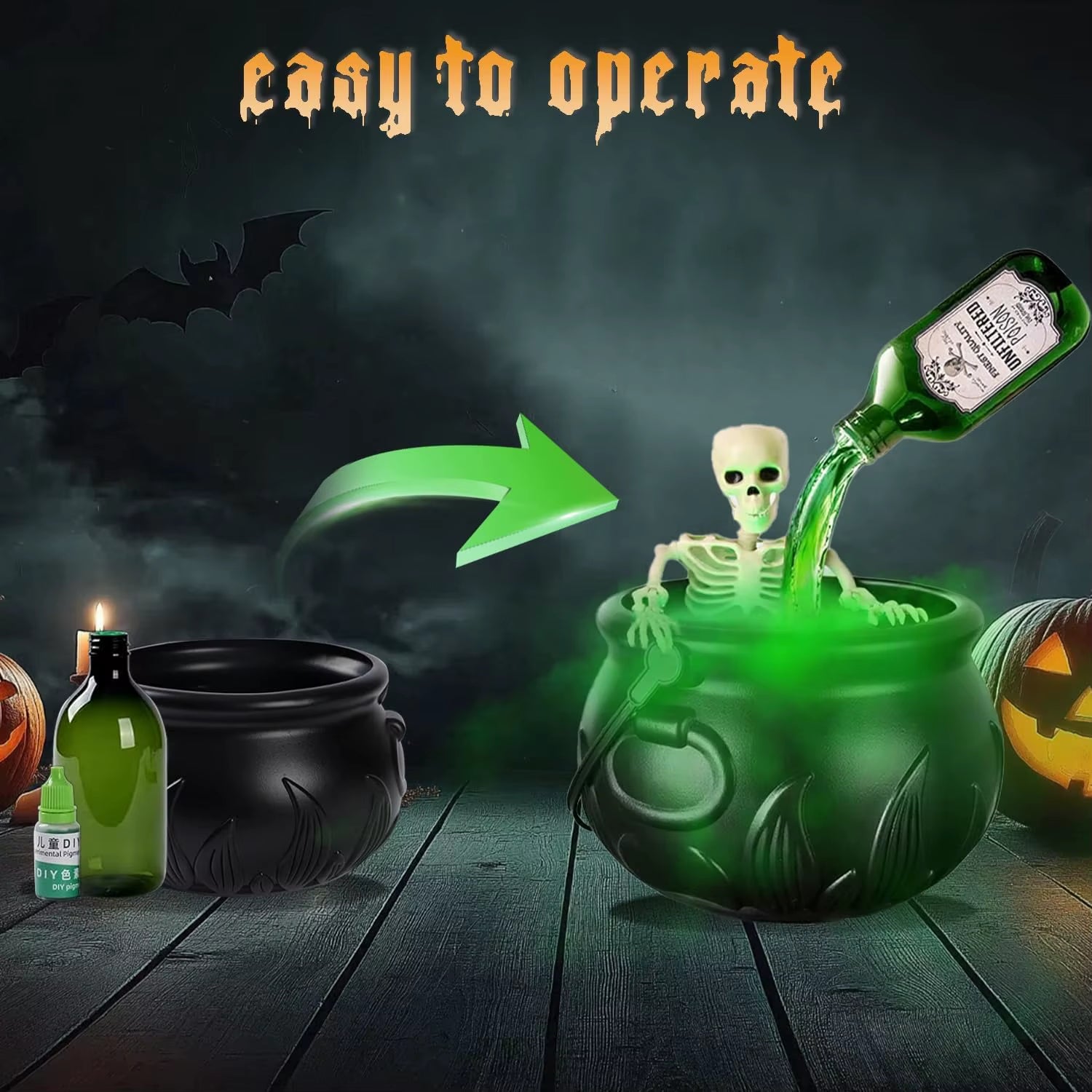 Levitating Witches Cauldron for Halloween